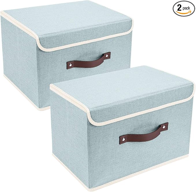 TYEERS Collapsible Storage Boxes, Washable Fabric Storage Bins by StorageOrganization