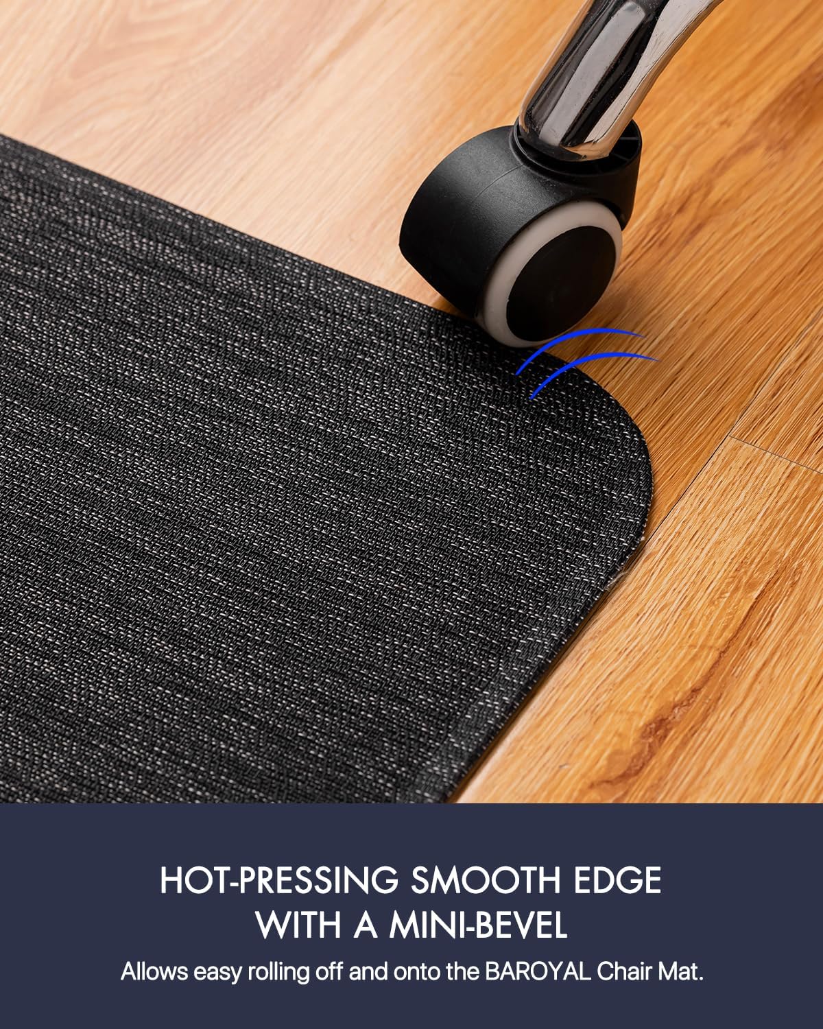 BARoyal Office Chair Mat for Hardwood Floor, Anti-Slip PVC, 36 x 48 Inch