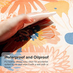 QIYI Large Desk Pad, Floral Mouse Pad Desktop Decor, Waterproof PU Leather Desk - Image 3