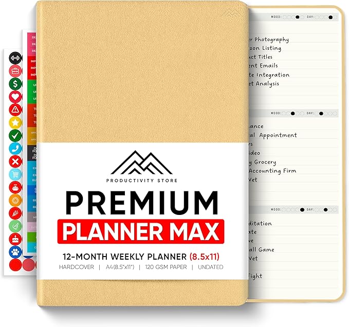 Undated, 2026 Planner, 8.5" x 11" by PRODUCTIVITYSTORE