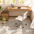 30" x 48" Tempered Glass -Glass Chair Mat, Heavy Duty Hard Floor Mat with Round Corner and Polished Edge, Office Chair Mat for Carpet Office Home Hardwood Floor Desk