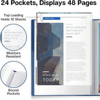 Dunwell Presentation Binder 24-Pocket, Displays 48 Pages, 8.5x11 Portfolio - Image 3