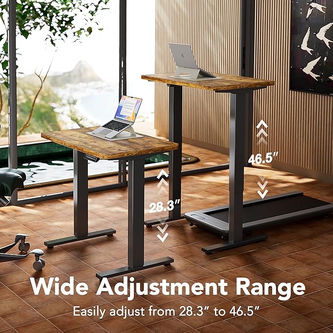 HUANUO 32" Small Electric Standing Desk Adjustable Height, 4 Memory Height - Image 3