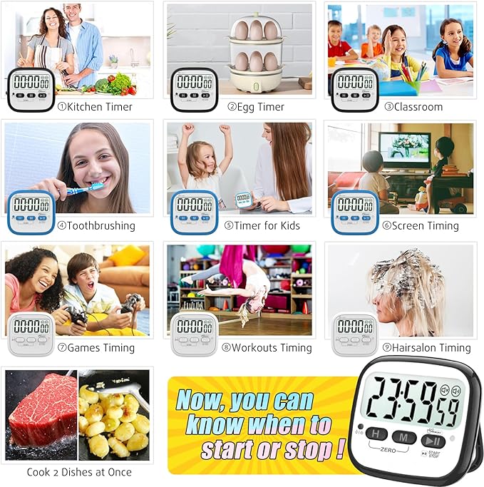 AyayaBoss 2-Pack Magnetic Kitchen Timers - Image 5