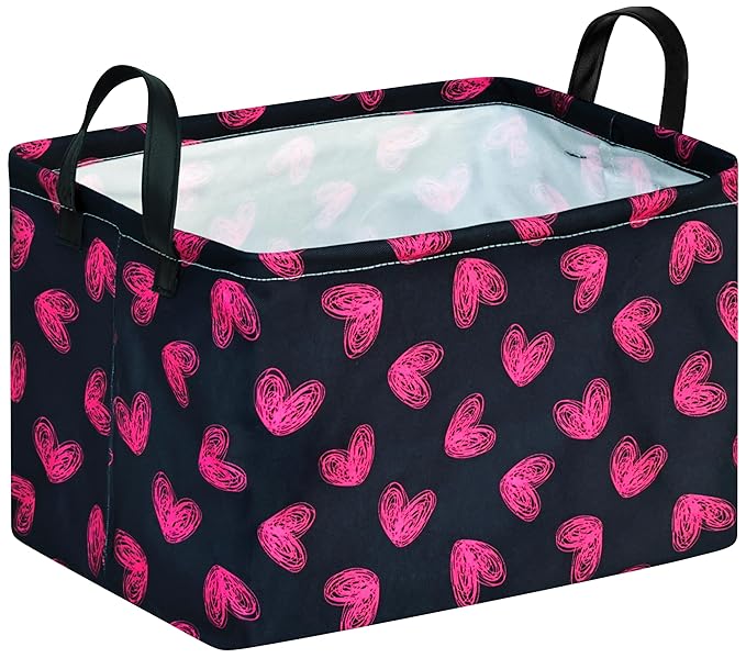 FUULOXE Rectangular Valentines Basket Storage Bin by Unknown