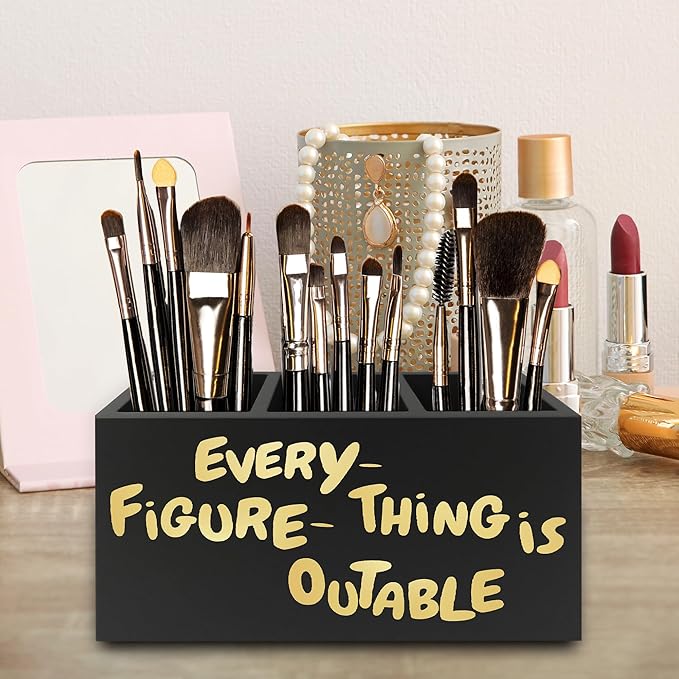 QZQE Everything Is Figureoutable Pen Pencil Holder Organizer - Image 4