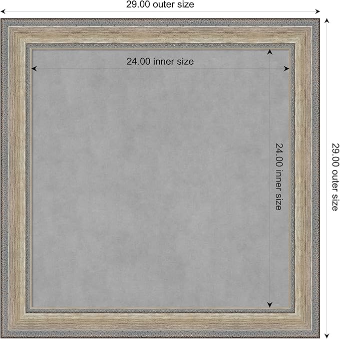 Amanti Art Silver Framed Magnetic Board 29x29 Medium Vision Board - Image 3