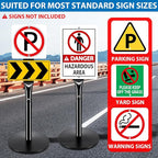 VAIIGO 2Pack Heavy Duty Parking Sign Post - Image 3
