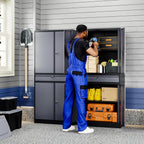 yizosh metal garage storage cabinet with locking doors, main product view