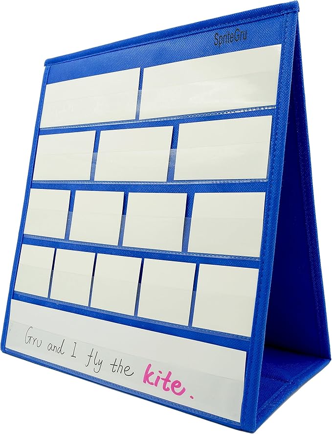 Blue Tabletop Desktop Pocket Chart - Image 3