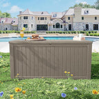 PATIOEASY 200GAL Deck Box -Grey，Waterproof Outdoor Storage Binfor Patio - Image 7