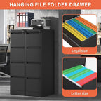 IKIMI 4 Drawer Locking File Cabinet - Image 4