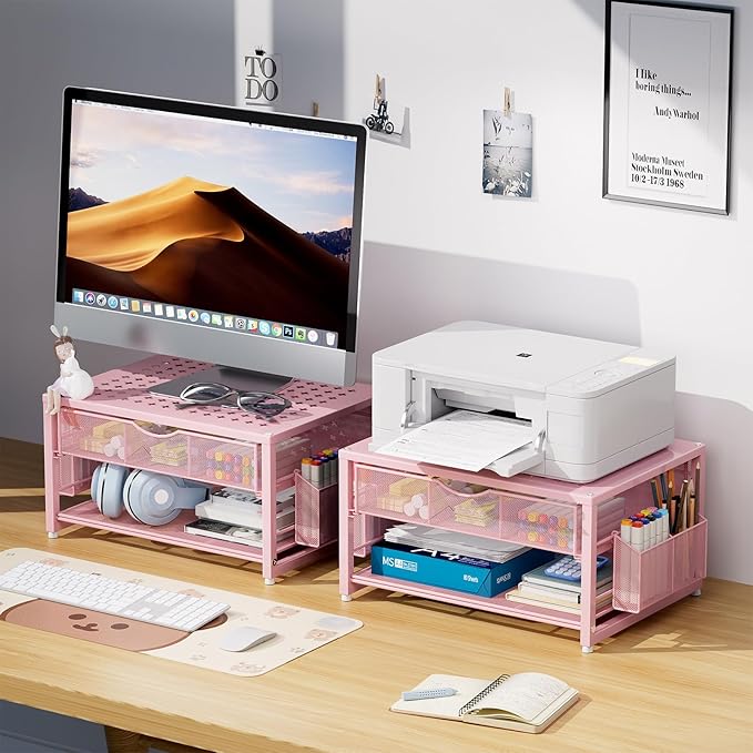 Marbrasse Metal Printer Stand for Desk - Image 4