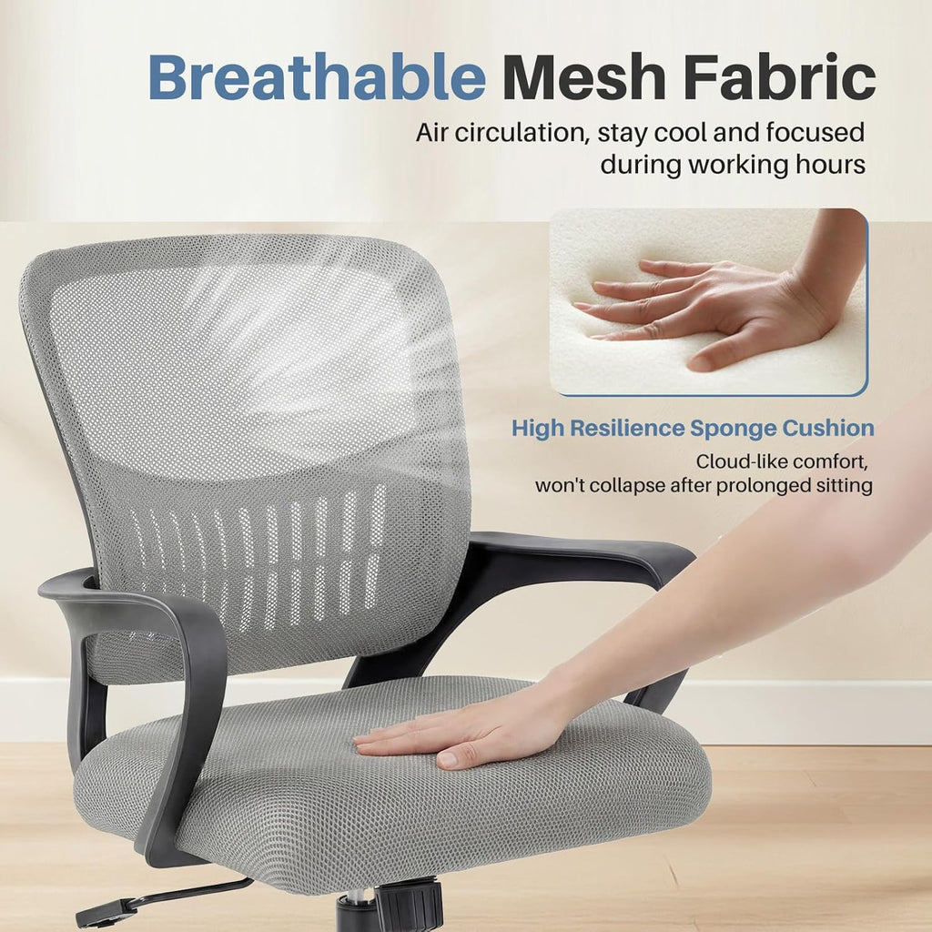 dumos home office chair, ergonomic lumbar support desk on a desk or shelf