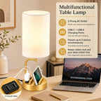 dreamholder touch control usb table lamp with usb, close-up detail
