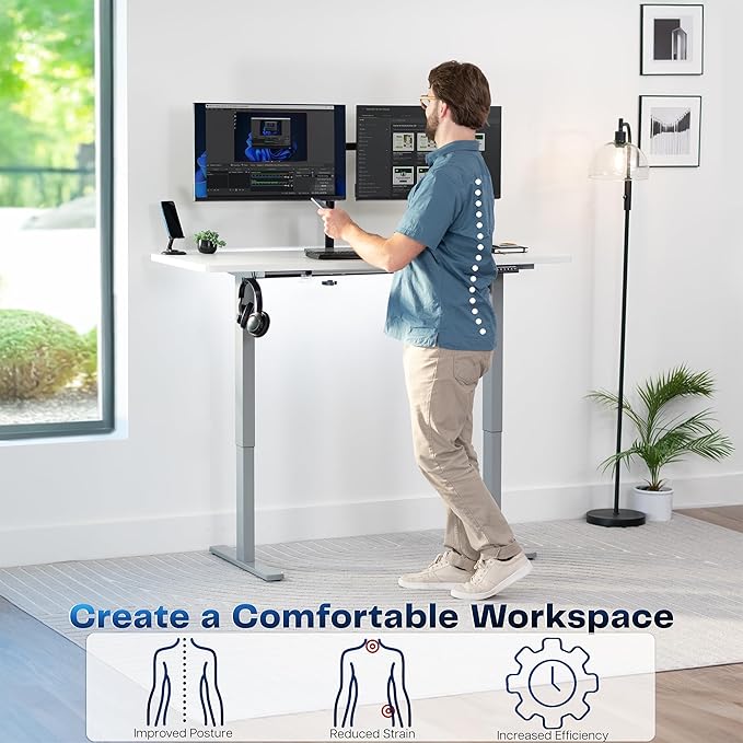 VIVO Electric 60 x 24 in Standing Desk, Memory Height Adjustment, 1B Series - Image 4