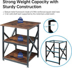 Fannova 23.6 x 23.6 Inches Large Printer Stand, 3 Tier Square Printer Table - Image 4