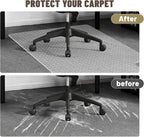 Clear Office Chair Mat for Carpet - 36"x48" Heavy-Duty Protection for Low Pile Carpets - Not Suitable for Hardwood Floors