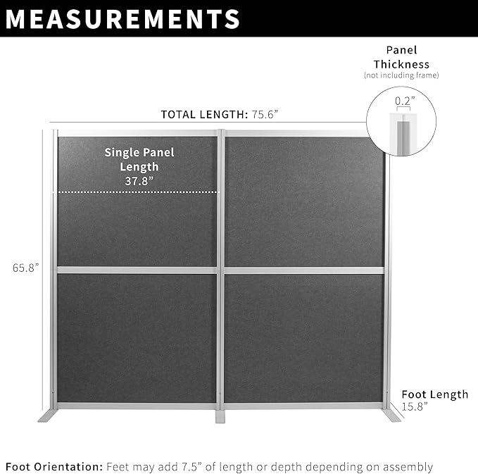VIVO Modular Wall System, 2 PET Panels, Modern Professional Office Cubicle - Image 3