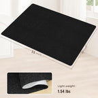 Sycoodeal Office Chair Mat for Hardwood Floor,Slip Resistant Floor Mat for Rolling Chairs,Easy to Clean,Large Floor Protector Office Computer Gaming Chair,Black(36"x55")