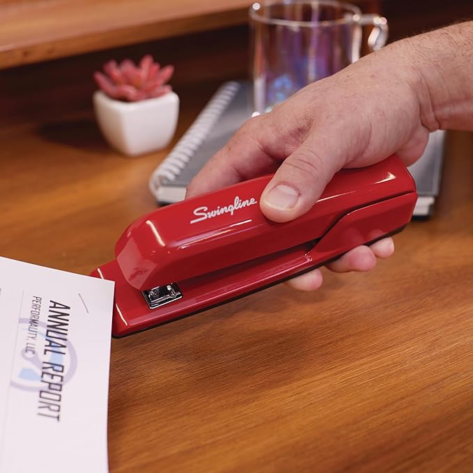 Swingline Stapler, 30 Sheet Capacity, 747 Business Stapler, Jam Free, Rio Red - Image 6