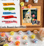 30 pcs Cat Paw Push Pins, Cute Animal Decorative Thumbtacks, Cartoon Drawing - Image 5