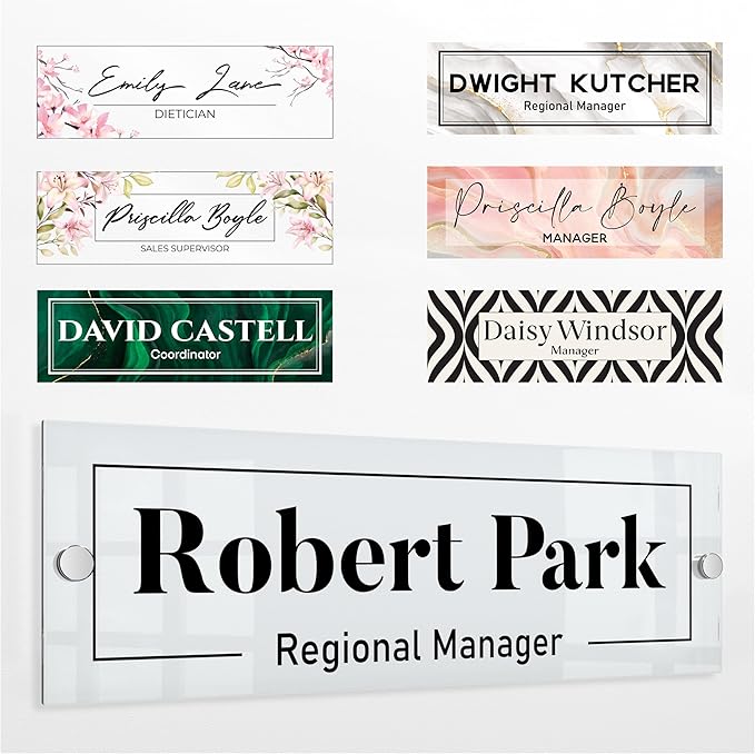 Personalized Acrylic Door Name Plate by Brd+Gifts