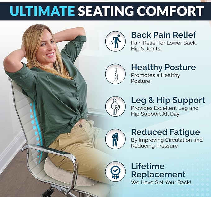 ComfiLife Premium Gel & Memory Foam Seat Cushion – Doctor Recommended Office - Image 4