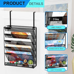 GDINDINFAN 6-Tier Hanging File Organizer Office Cubicle Accessories - Image 4