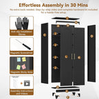 polup 75" tall metal kitchen pantry storage cabinet, package contents