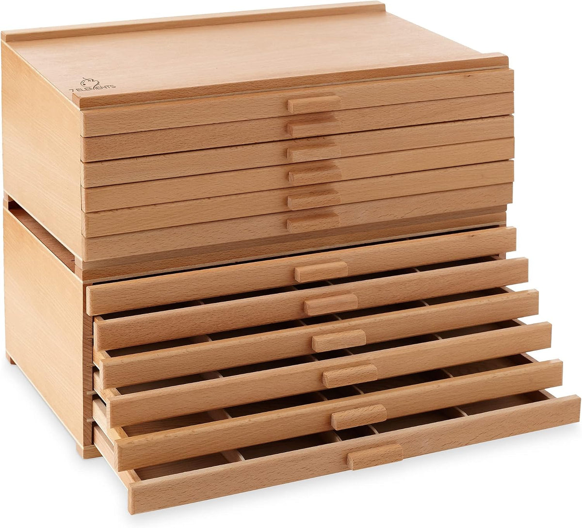7 elements 12 drawer wooden artist storage supply, main product view