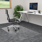100pointONE Office Chair Mat for Carpet, 30" x 48" Clear Desk Chair Mat for Low Pile Carpeted Floors- Easy Glide Plastic Floor Mat for Office Chair on Carpet