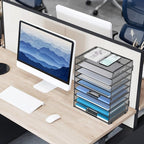 DALTACK 9-Tier Paper Letter Tray Desk Organizer - Image 2