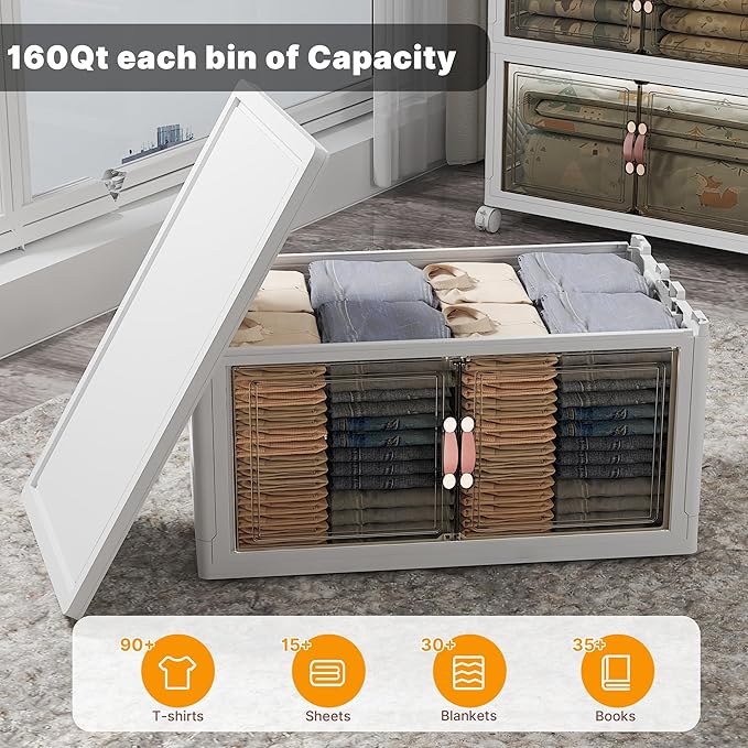 UAMFURI Extra Large Stackable Storage Bins - Image 7