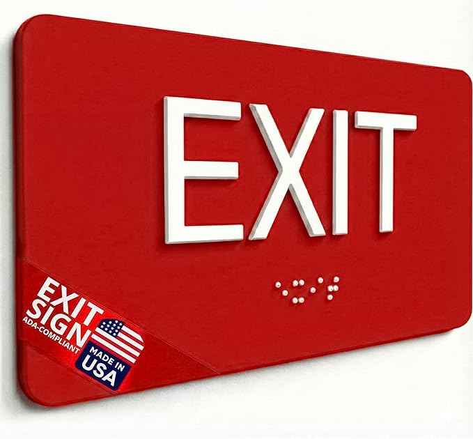 ADA Compliant Sign with Braille by NapTags