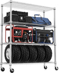 M MZG 4 Tiers Shelf 1400 lbs Steel Storage Shelving Utility Shelving Unit Steel