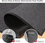 heavy duty front door mat indoor outdoor, 2′ shown in use