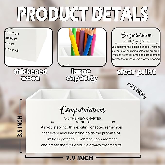 XPH Congratulations Gift Pen Pencil Holder Organizer - Image 7