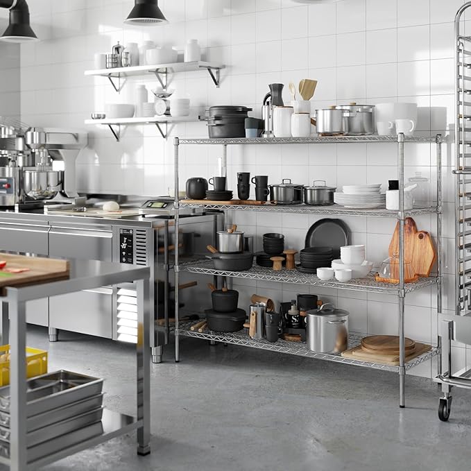 Regal Altair 21" Deep x 60" Wide x 54" Height Wire Shelving Kit | 4-Tier | NSF - Image 5