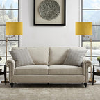 GO&SO Set of 2 Large Drum Yellow Velvet Lamp Shade -16" Top x 16" Bottom x 12" - Image 5