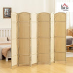 HOMCOM Room Divider, 6 Panel Folding Privacy Screen, 5.6' Tall Freestanding - Image 2