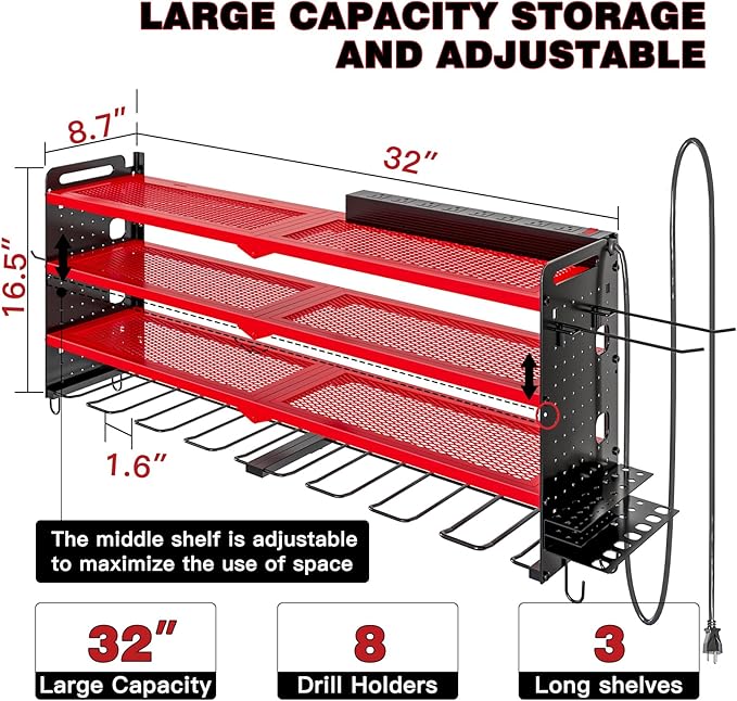 NattyDot Power Tool Organizer Wall Mount - Image 3