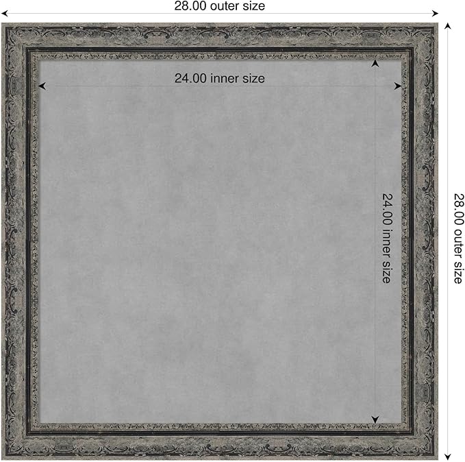 Amanti Art Black Framed Magnetic Board 28x28 Medium Vision Board - Image 2