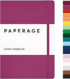PAPERAGE Lined Journal Notebook, 160 Pages, Medium 5.6 in x 8 in by PAPERAGE