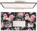 QIYI Large Mouse Pad, Floral Desk Mat by QIYI