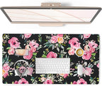 QIYI Large Mouse Pad, Floral Desk Mat by QIYI