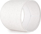 Oatmeal linen Textured Lamp Shades Set of 2 Medium Drum Lampshade 14``Top x - Image 4