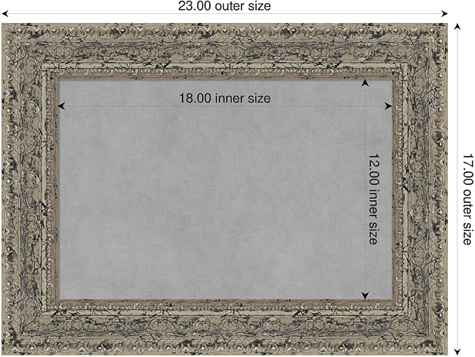 Amanti Art Silver Framed Magnetic Board 17x23 Small Vision Board - Image 2