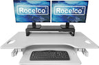 Rocelco 46" Large Height Adjustable Standing Desk Converter - Image 2