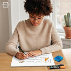 Scribbledo White Board Dry Erase Board 11" x14” Mini Double Sided Personal - Image 4